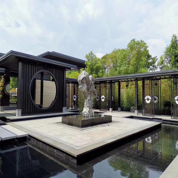 Laser Cutting 3*10ft Jali Dekorasi Hotel Proyek Rumah Furnitur Sikat Emas Stainless Steel Screen 5