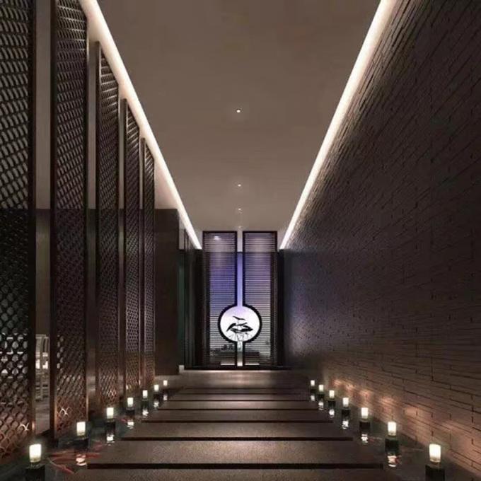 Laser Cutting 3*10ft Jali Dekorasi Hotel Proyek Rumah Furnitur Sikat Emas Stainless Steel Screen 7