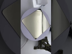 cermin cahaya sampanye emas stainless steel