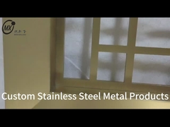 Champagne Gold Laser Grid Dekoratif Modern Privasi Metal Screen Partisi & Room Divider