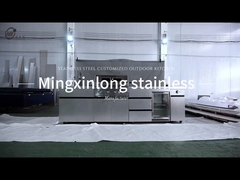 Kabinet dapur luar stainless steel BBQ