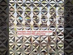 Lembar emas stainless steel dekorasi dinding langit-langit hotel