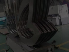 304 Desain Custom Mirror Sliver Violet Taman Luar Ruangan Patung Baja Rinsless