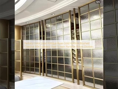 Warna Pabrik Emas Antiques Rose Emas Hairline disikat Klasik 304 Stainless Steel Screen Partition Room Dividers