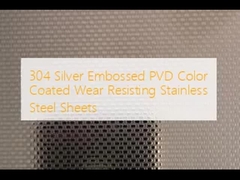 304 Silver Embossed PVD Color Coated Wear Resistant Sheets of Stainless Steel