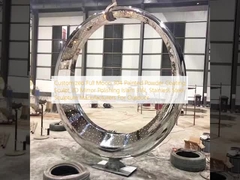 Full Moon yang disesuaikan 304 Paint Powder Coating Sculpt 3D Mirror Polishing Islam 316L Stainless Steel Sculpture Manufacturers Untuk Outdoor