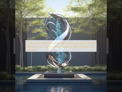 Disesuaikan 304 Paint Powder Coating Sculpt 3D Mirror Polishing 316L Stainless Steel Sculpture Produsen Untuk Outdoor