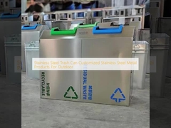 Baja tahan karat sampah bisa disesuaikan Baja tahan karat produk logam untuk luar ruangan