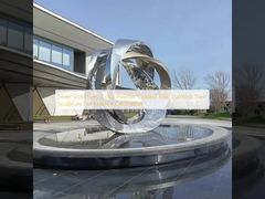 Patung Stainless Steel 316L Dilapisi Bubuk Warna Perak Emas Abu-abu Untuk Dekorasi Eksterior