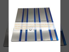 Stainless Steel Decorative Wall Panel With Blue Stripes - 304 Mirror Metal Mosaic Tile For Kitchen/Bathroom Interior Decoration