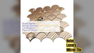Mosaik Stainless Steel Cermin Hotel Mewah