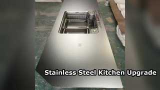 Meja Stainless Steel 304 Dengan Wastafel