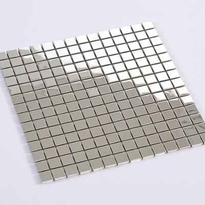Garis Rambut Rectangle Metal Stainless Steel Mosaic Tiles Backsplash Wearproof