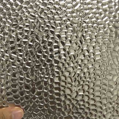 Pola Sarang Lebah Titanium Hitam Timbul Stainless Steel
