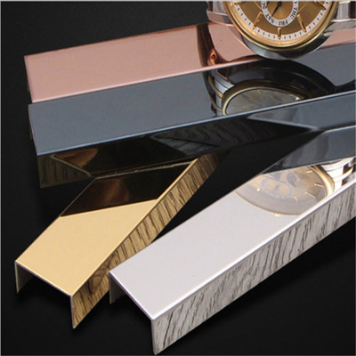 Gold Color 8K Mirror Polished 304 201 T Shape Tile Edge Trim Line Untuk Dekorasi Interior