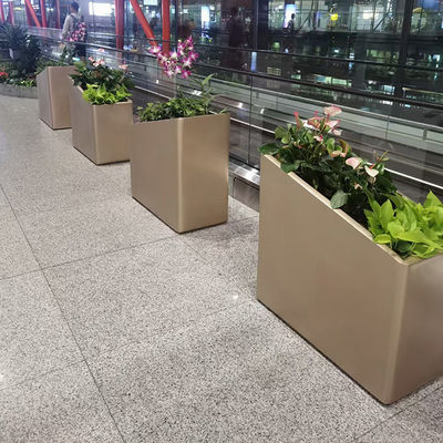 Outdoor stainless steel planters for urban highway & residential road greening project (Tanaman baja tahan karat di luar ruangan untuk jalan raya perkotaan dan proyek perkebunan jalan perumahan)