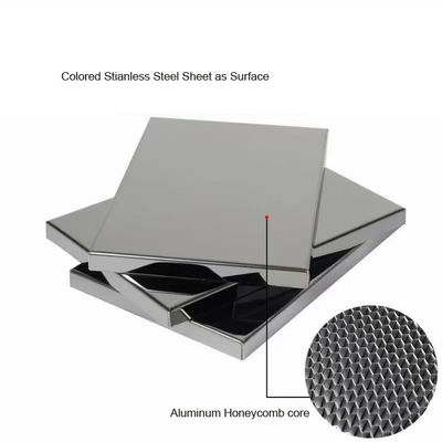Harga bagus Perak Emas Permukaan Cerah Cermin Stainless Steel Honeycomb Panel Untuk Langit-langit on line