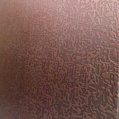 Grade 304 Free Pattern Etched Antique Copper Stainless Steel Sheet for Gate