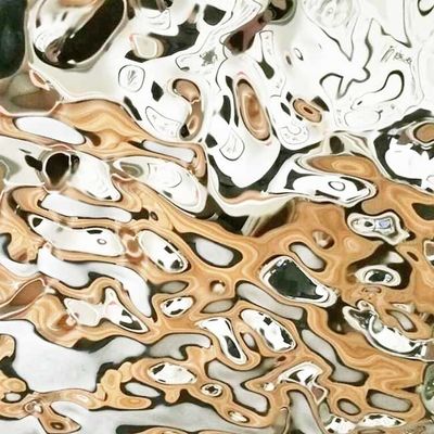 Harga bagus Lembaran Stainless Steel Cermin Riak Air Kustom untuk Dekorasi Langit-langit on line