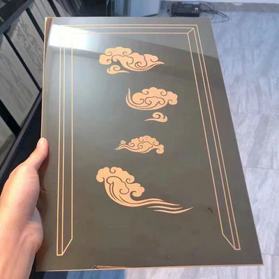 Harga yang bagus Sampel Kecil Kustom Hitam Etsa Lembar Stainless Steel on line