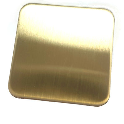 Harga yang bagus Champaign Gold Warna sikat garis rambut Finish 201J1 Lembar stainless steel dengan Anti fingerprint on line