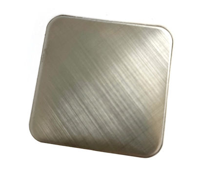 Harga yang bagus 304 Platinum Silver Cross Hairline 45 Degree Brushed Finish Color Stainless Steel Sheet dengan Anti Finger Printing on line