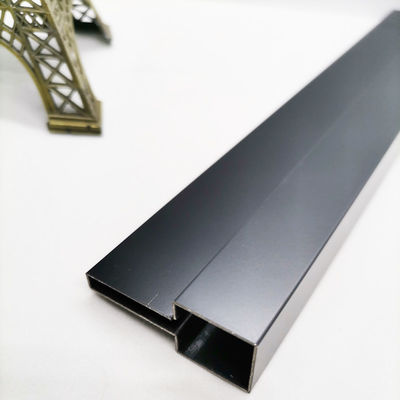 Harga bagus 15mm 304 Black Bead Blasted Stainless Steel Tile Edge Trim Untuk Dekorasi Rumah on line