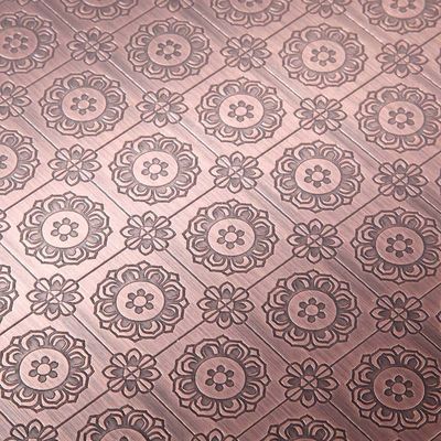 Harga yang bagus 304 Produsen Disesuaikan Warna Stainless Steel lembaran embossed Etching Finish on line