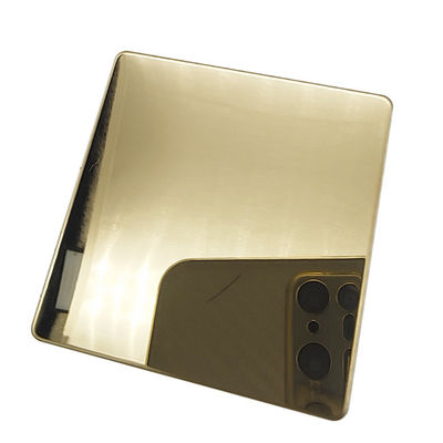 Harga bagus Dekorasi Interior201 204 316 Bahan Dekorasi Champagne Perhiasan Emas Cermin 8k Lembar Baja Rostless on line