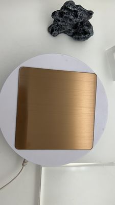 Harga bagus Bronze Hairline HL Outdoor Decorate Metal Steel Sheet Laser Film Warna PVD on line
