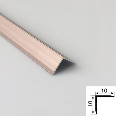 Harga bagus Champagne Gold Color Beadblasted 304 Stainless Steel Trim Strips For Tile Wall on line