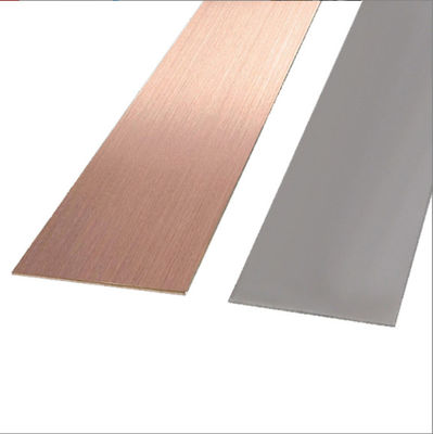 Harga bagus Papan dasar skirting baja tahan karat 304 beadblasted Rose Gold yang disesuaikan untuk Hotel on line