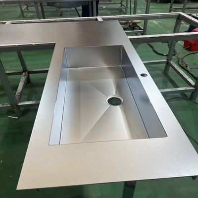 Harga yang bagus Pabrik 304 Hairline sikat embossed beadblasting stainless steel sheet untuk dapur desktop on line