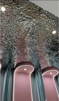 Harga yang bagus Air Ripple Sliver Mirror 8k 4*8ft 4*10 Ft Proyek Dekorasi Dinding Langit-langit Lembar baja tahan karat on line