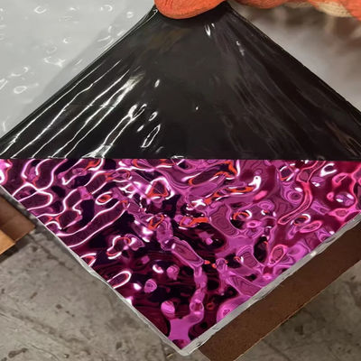 Harga yang bagus Gaya Modern Air Ripple Embossed Mirror 8k Proyek Dekorasi Langit-langit Lembar Baja Rustless on line