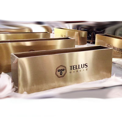 Harga bagus Pot Bunga Stainless Steel Luar Ruangan 304 Warna Emas Perak Foshan MXL Untuk Proyek Jalan Perkotaan on line