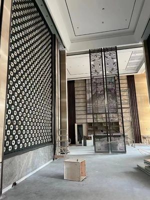 Harga bagus Panel Dinding Baja Tahan Karat 3D Desain Ukiran Laser Kontemporer on line