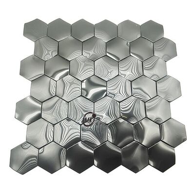 Premium Black Mirror Stainless Steel Mosaic - 3mm Thickness 300x300mm Sheets  For Interior Decoration