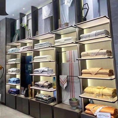 Harga bagus Lemari Display Logam Antirust SUS304 Sandblasted Stainless Steel Display Stand on line