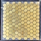 Garis Rambut Dipoles Emas Stainless Steel Hexagon Backsplash Tile Untuk Dapur ISO DIN