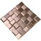 292x292mm Logam 3D Melengkung Stainless Steel Ubin Mosaik Dekorasi Dinding Berlapis PVD
