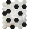 Getaran Logam Hexago Aluminium Mosaic Tiles Antirust 12 * 12in