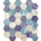 Getaran Logam Hexago Aluminium Mosaic Tiles Antirust 12 * 12in