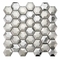 Cermin Emas Perak Hitam Stainless Steel Ubin Mosaik 3D Hexagon Tahan Karat AISI