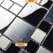 30x30cm Persegi Hitam Stainless Steel Mosaik Ubin Logam Mosaik Backsplash