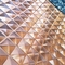 Lembaran Stainless Steel Warna Timbul Bentuk Berlian Untuk Dekorasi Interior