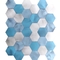 Ubin Dinding Dekoratif Mosaik Logam Hexagon 48 X 48MM Campuran Hitam Dan Putih