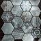 Eropa warna putih hexagon jenis pola bunga daun ink-jet printing aluminium mosaik ubin untuk hiasan dinding