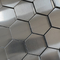 201 304 316l silver color hairline hexagon shape stainless steel mosaic tile for wall decoration