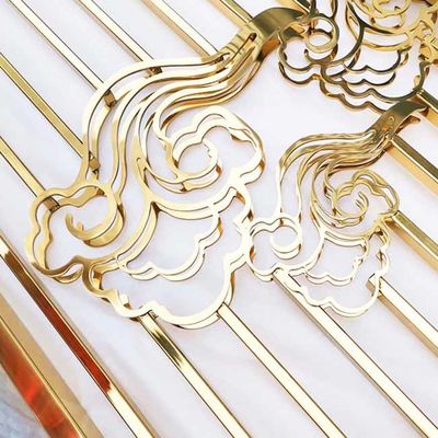 Harga bagus 500 * 3000mm AISI 316 Partisi Layar Stainless Steel Cermin Pembagi Ruang Dalam Ruangan on line